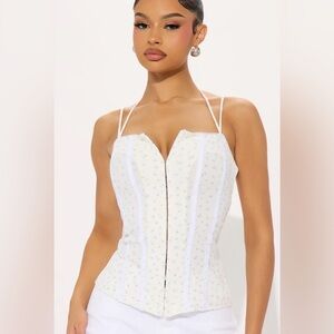 Floral Strappy Corset Top